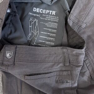 KUHL Pants Mens 40x30 Gray Deceptr Tapered Water Resistant Hiking Outdoor